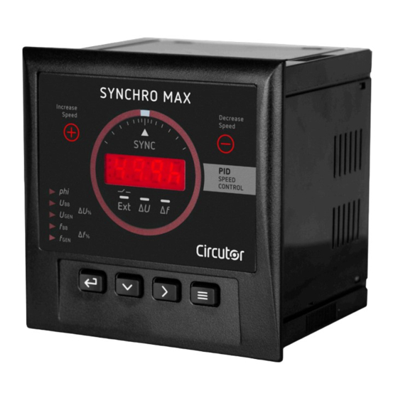 Circutor SYNCHRO MAX PID Guia De Inicio Rapido