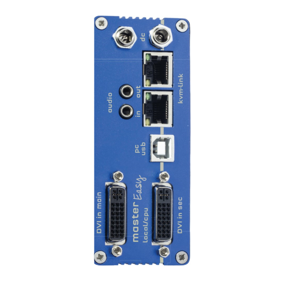 kvm-tec masterEASY 8122 Instrucciones Rapidas