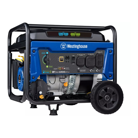 Westinghouse WGen5300DFcv Manual Del Usuario