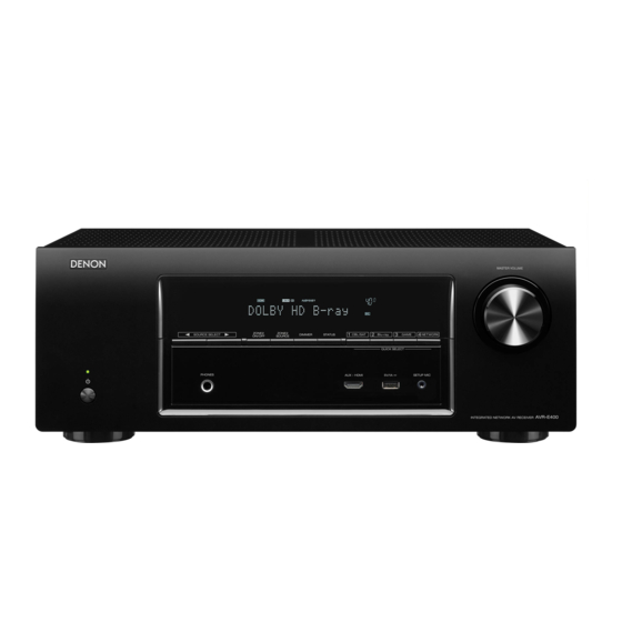 Denon AVR-E400 Manual Del Usuario