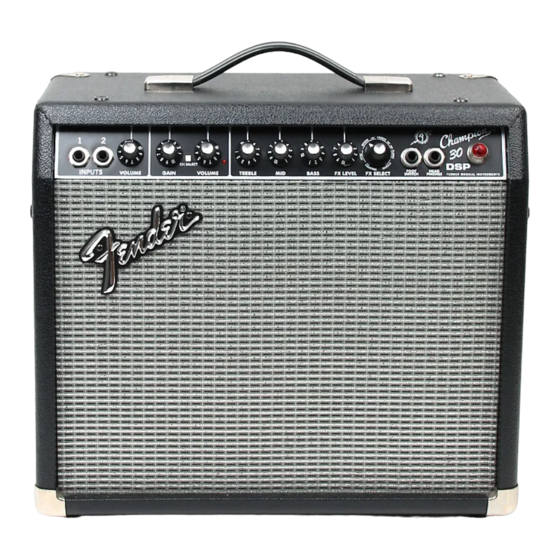 Fender Champion 30 DSP Instrucciones De Funcionamiento