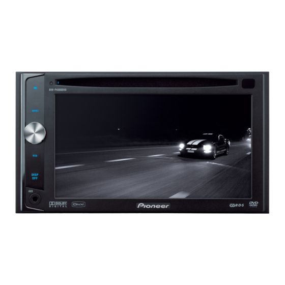 Pioneer AVH-P4000DVD Manuales