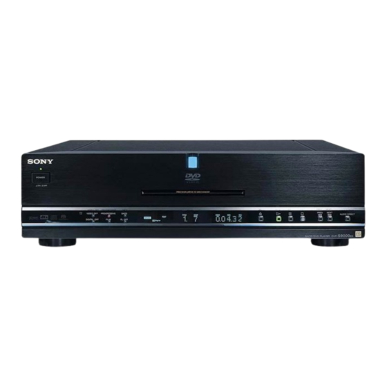 Sony DVP-S9000ES Manual De Instrucciones