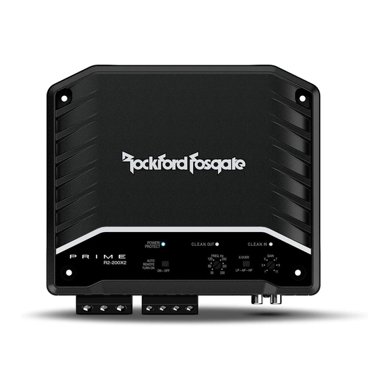 Rockford Fosgate Prime R2-200X2 Manuales