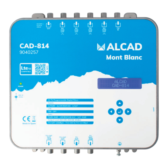 Alcad Mont Blanc CAD-804 Manual De Usuario