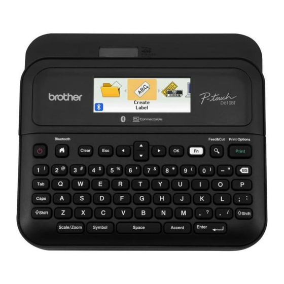 Brother P-TOUCH PT-D610BT Manual Del Usuario