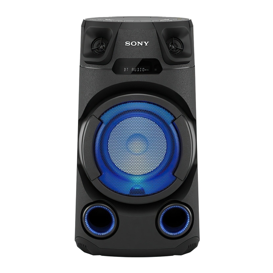 Sony MHC-V13 Guía De Referencia