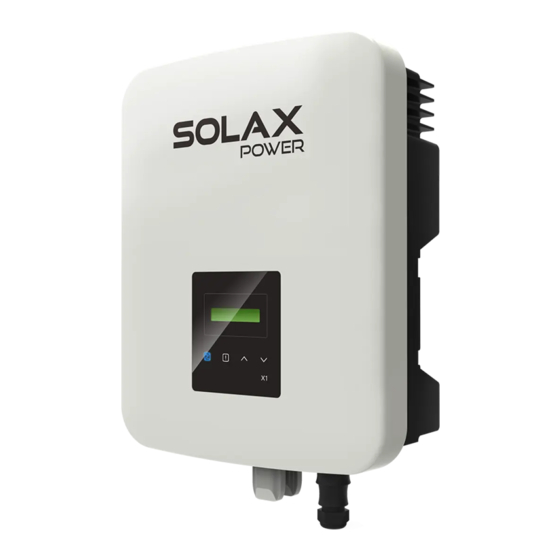 SolaX Power X1 Serie Manual De Usuario