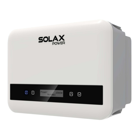 SolaX Power X1 Serie Manual Del Usuario