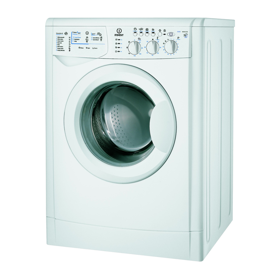Indesit WIDXL 126 Manual De Instrucciones