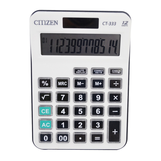 Citizen CT-555 Manual Del Usuario