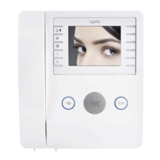 Bpt AGATA VC 200 Manual Para El Instalador