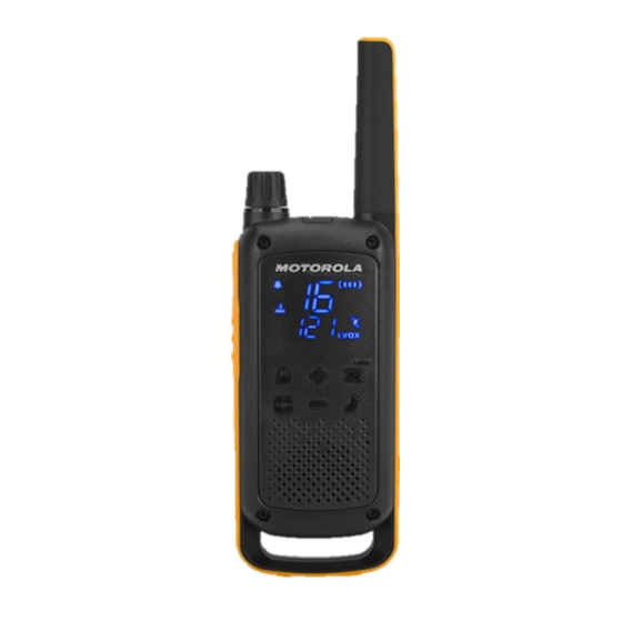 Motorola Talkabout T82 Manual Del Propietário