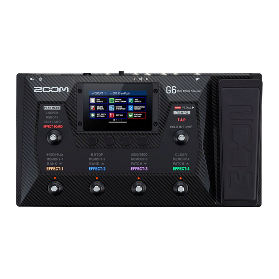 Zoom G6 Manual De Instrucciones