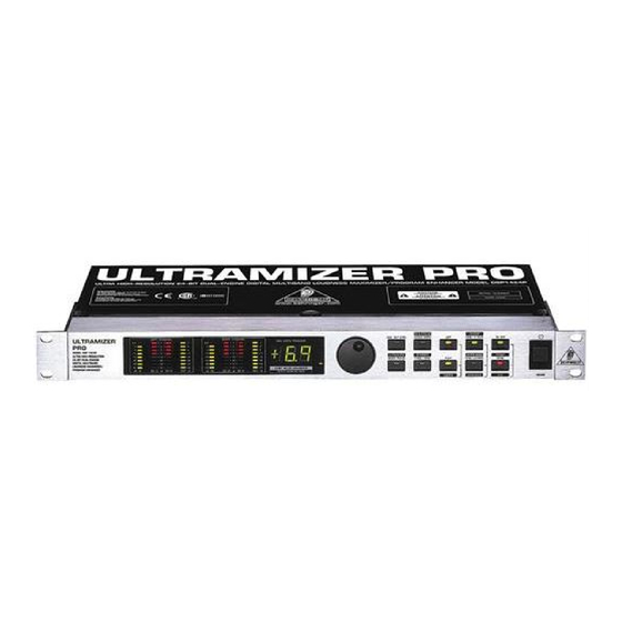 Behringer ULTRAMIZER PRO DSP1424P Instrucciones Breves