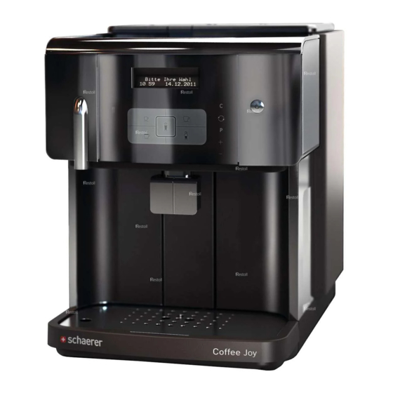 Schaerer Coffee Joy Manual De Instrucciones