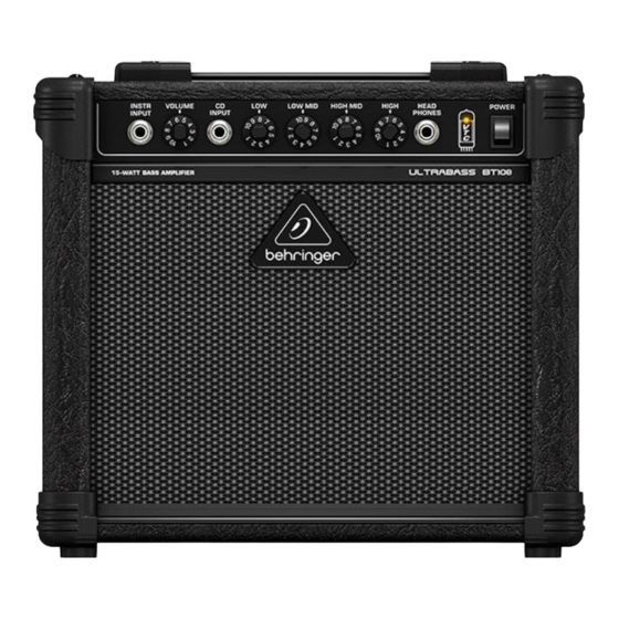 Behringer ULTRABASS BT108 Manual De Uso