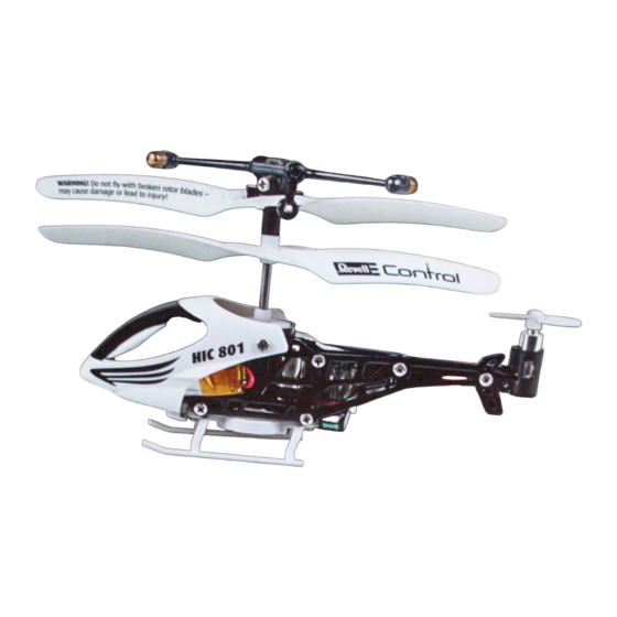 REVELL Control XS Helicopter HIC 801 Manual Del Usuario