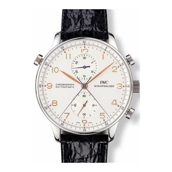 IWC Schaffhausen PORTUGIESER CHRONOGRAPH RATTRAPANTE EDITION “BOUTIQUE MILANO” Instrucciones De Manejo