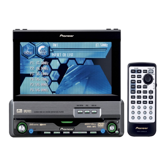 Pioneer AVH-P6600DVD Manual De Instalación