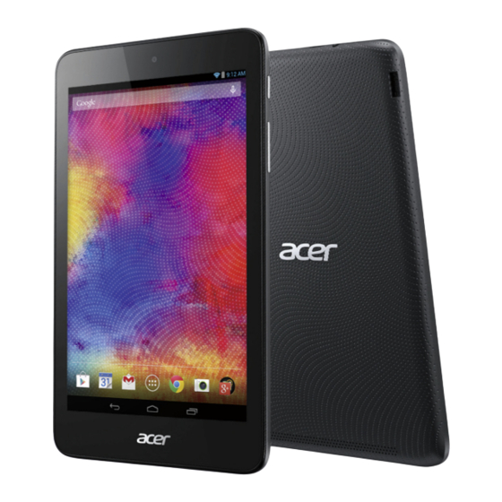 Acer Iconia One 7 Manual Del Usuario