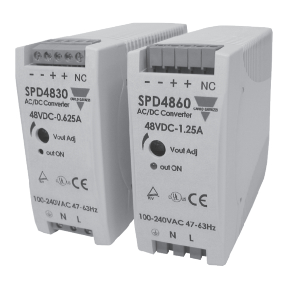 CARLO GAVAZZI SPD4830 Instalación Y Operación