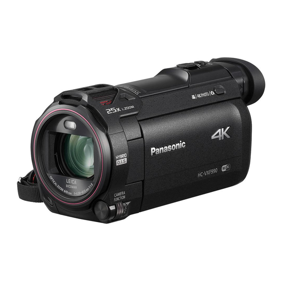 Panasonic HC-WXF990 Instrucciones De Funcionamiento