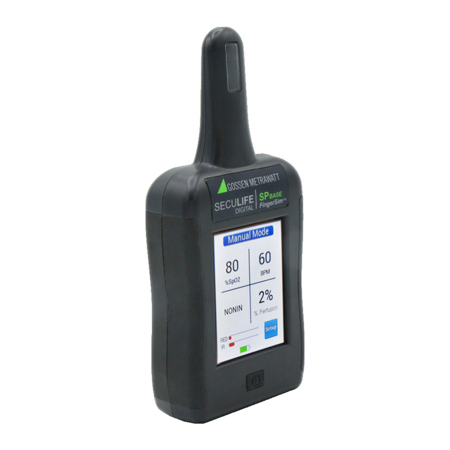 Gossen MetraWatt SECULIFE SP BASE Manual De Instrucciones
