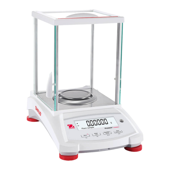 OHAUS Pioneer PXP Serie Manual De Instrucciones