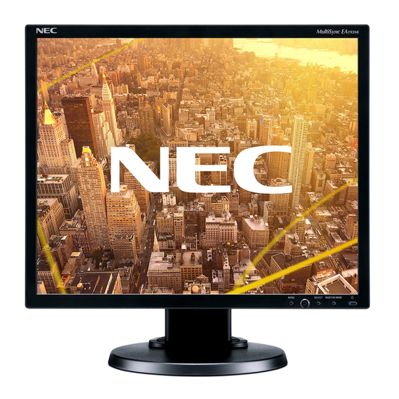 NEC MultiSync EA193Mi Manual De Usuario