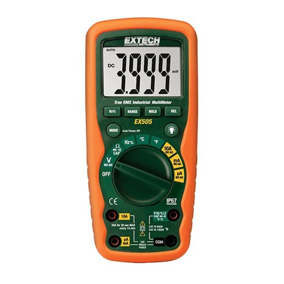 Extech Instruments EX505 Manual Del Usuario