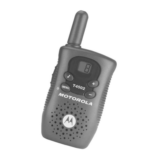 Motorola T4502 Manuales