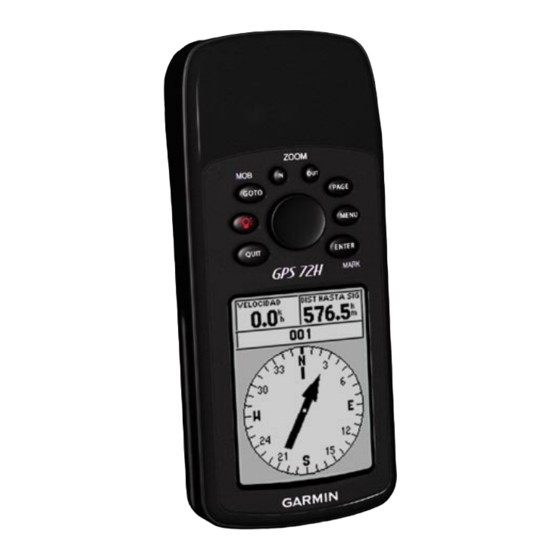 Garmin GPS 72H Guia De Inicio Rapido
