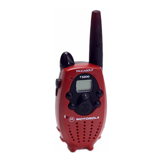 Motorola TALKABOUT T5100 Manual Del Usuario