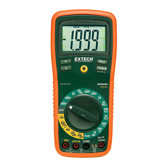 Extech Instruments 410 Manual Del Usuario