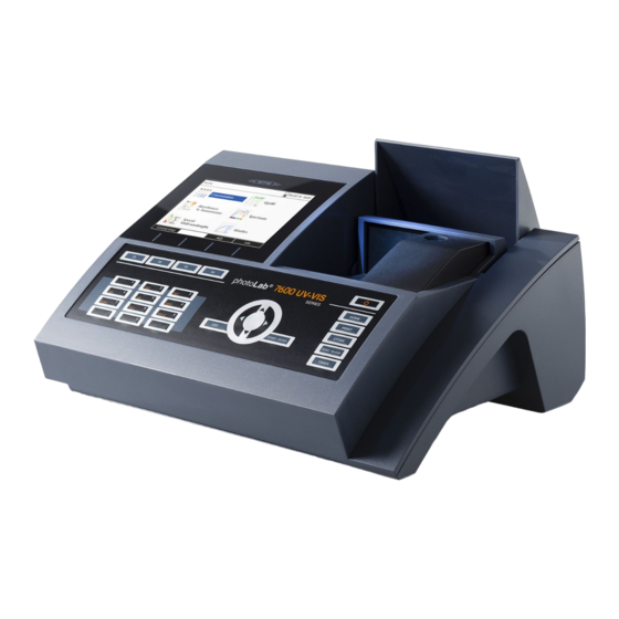 Xylem WTW photoLab 7600 UV-VIS Instrucciones De Operación