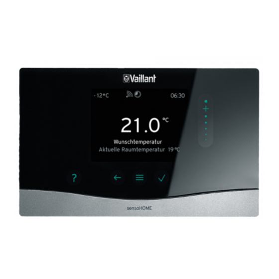 Vaillant sensoHOME VRT 380f Manuales