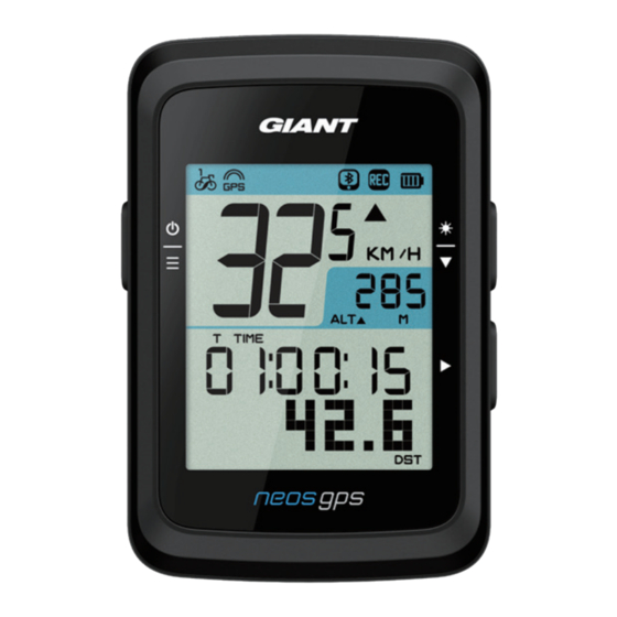 Giant NeosGPS Manual De Funcionamiento