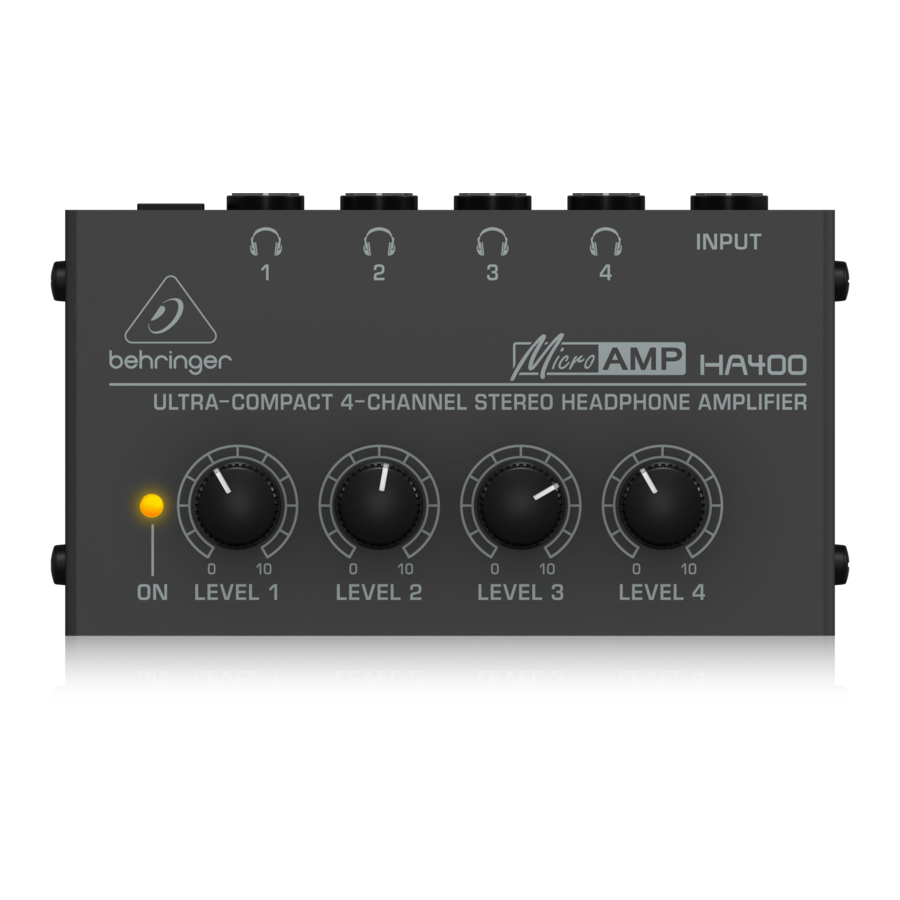Behringer MICROAMP HA400 Manual Del Usuario