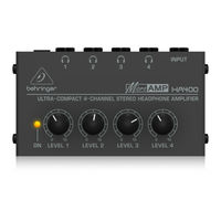 Behringer MICROAMP HA400 Manual Del Usuario