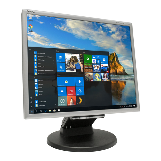 NEC MultiSync LCD175VXM+ Manual Del Usuario