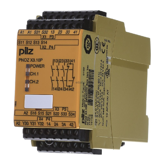 Pilz PNOZ X3.10P Instrucciones De Uso