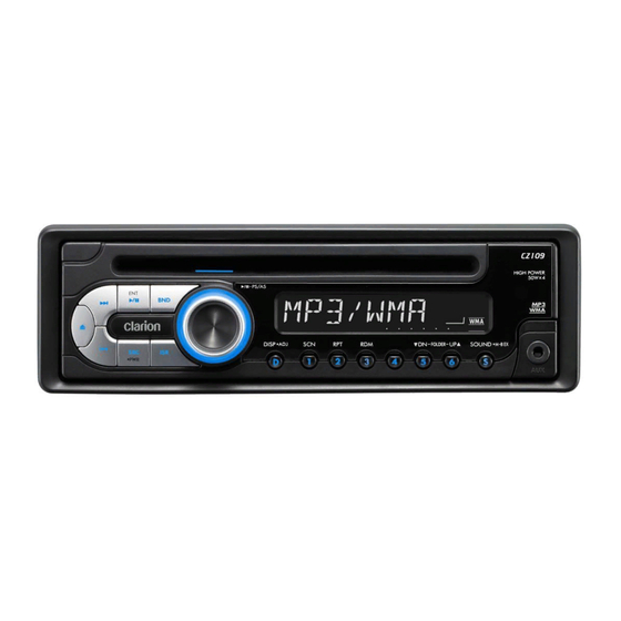 Clarion CZ109E Manual De Instrucciones