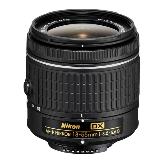Nikon AF-S DX NIKKOR 18-55mm f/3.5-5.6 G VR Manual Del Usuario