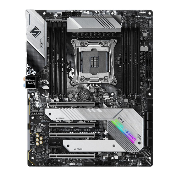 ASROCK X299 Steel Legend Manuales