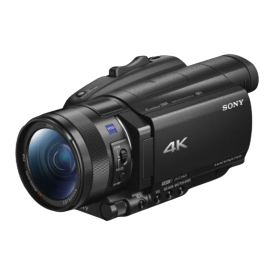 Sony FDR-AX700 Guia De Ayuda