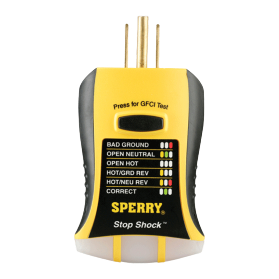 Sperry instruments STOP SHOCK HGT6120 Instrucciones De Operación