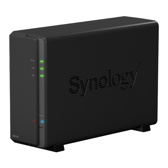 Synology DiskStation DS116 Guía De Instalación Rápida