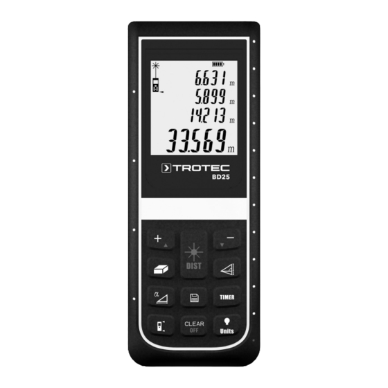 Trotec BD25 Manual De Instrucciones