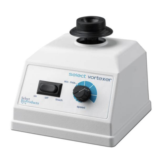 Select BioProducts SELECT VORTEXER SBS100 Manual Del Usuario